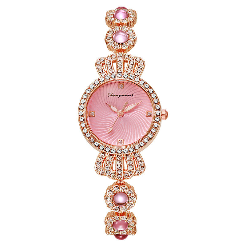 Tiktok live chalcedony bracelet watch crown jewelry fashion women's watch quartz watch dropshipping