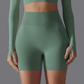 European and american seamless yoga shorts - high waist, butt-lifting, compression shorts - breathable, quick-drying, running, sports, fitness, 3/4 length shorts