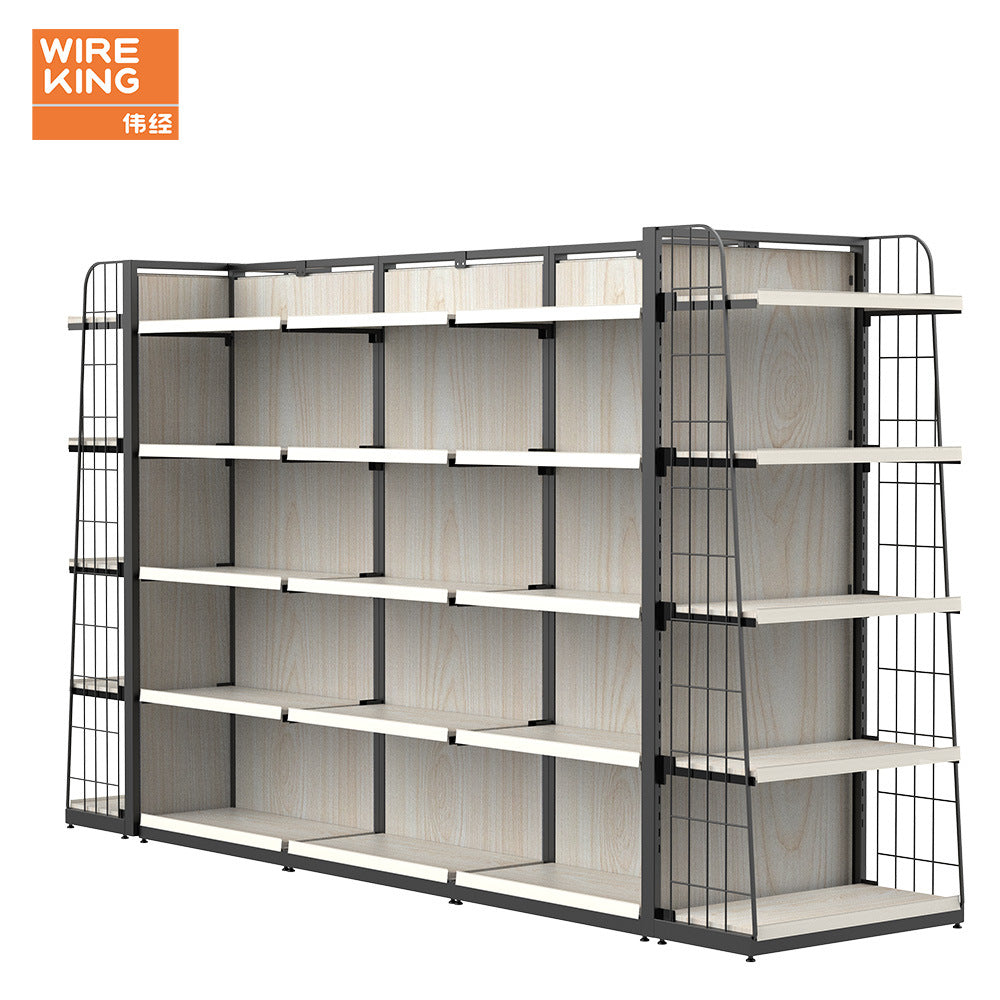Factory Customized Supermarket Shelves Snacks Daily Necessities Display Shelves Double-sided Nakajima Shelves Convenience Store Display Shelves