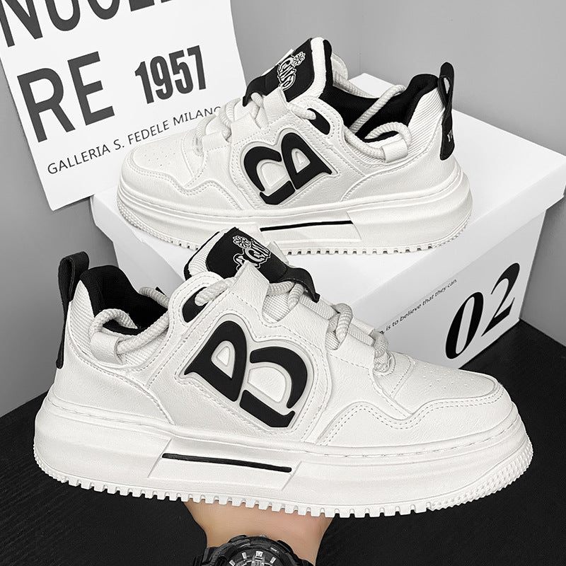Autumn men's shoes new breathable little white shoes men's Korean version trendy versatile platform sports shoes casual board shoes trendy shoes