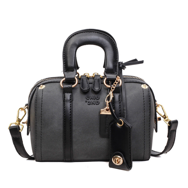 Fashion patchwork satchel boston bag 2025 new women's bag texture easiest for matchniche stylecasual shoulder crossbody bag