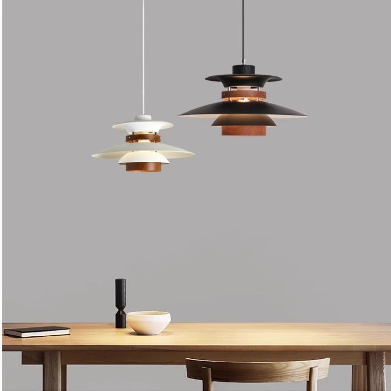 Danish Restaurant Chandelier B & B Cafe Hotel Petal Creative Bar Light Modern Simple Iron Flying Saucer Lighting