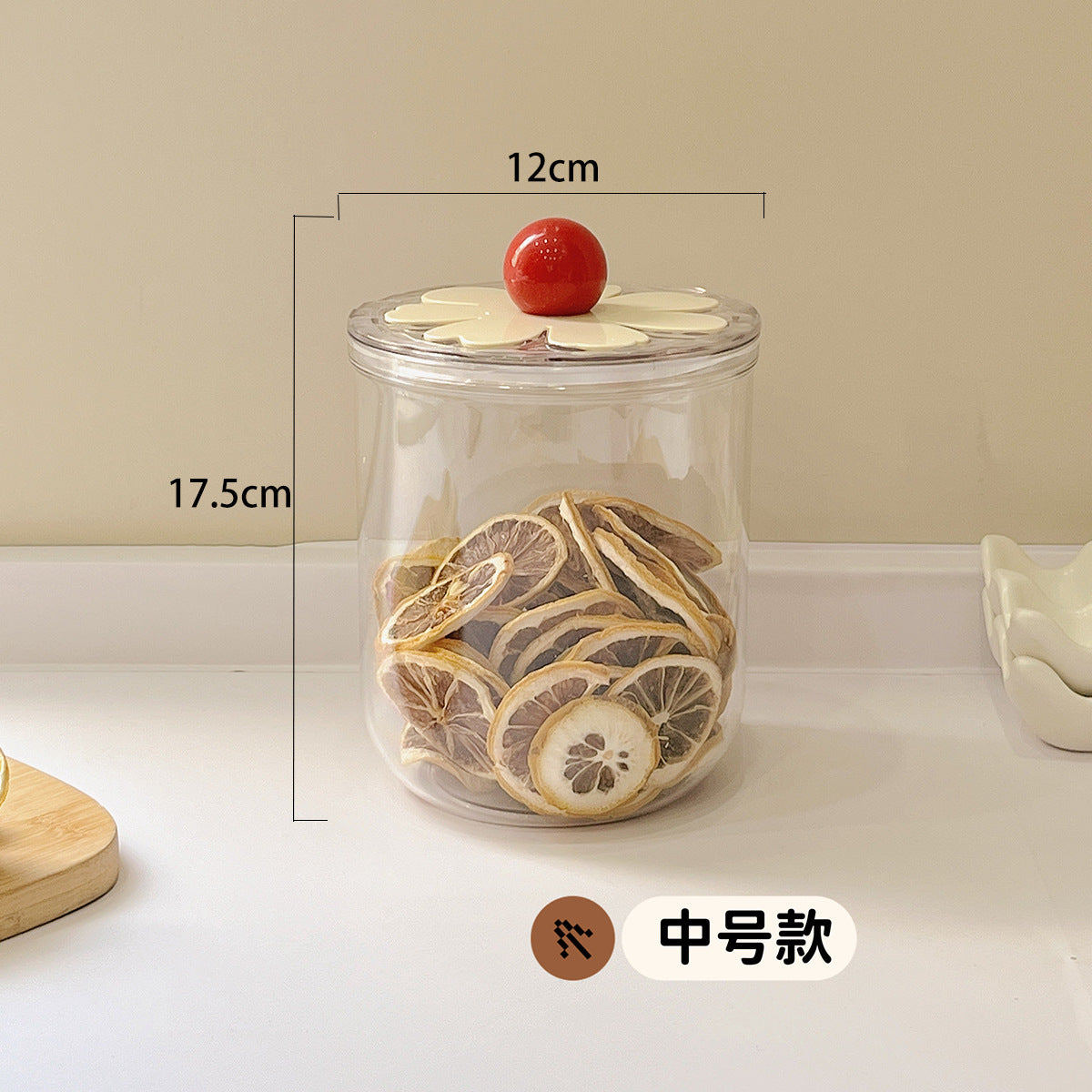 Sealed tank household dried fruit round transparent fresh-keeping box high value kitchen grains snacks storage tank