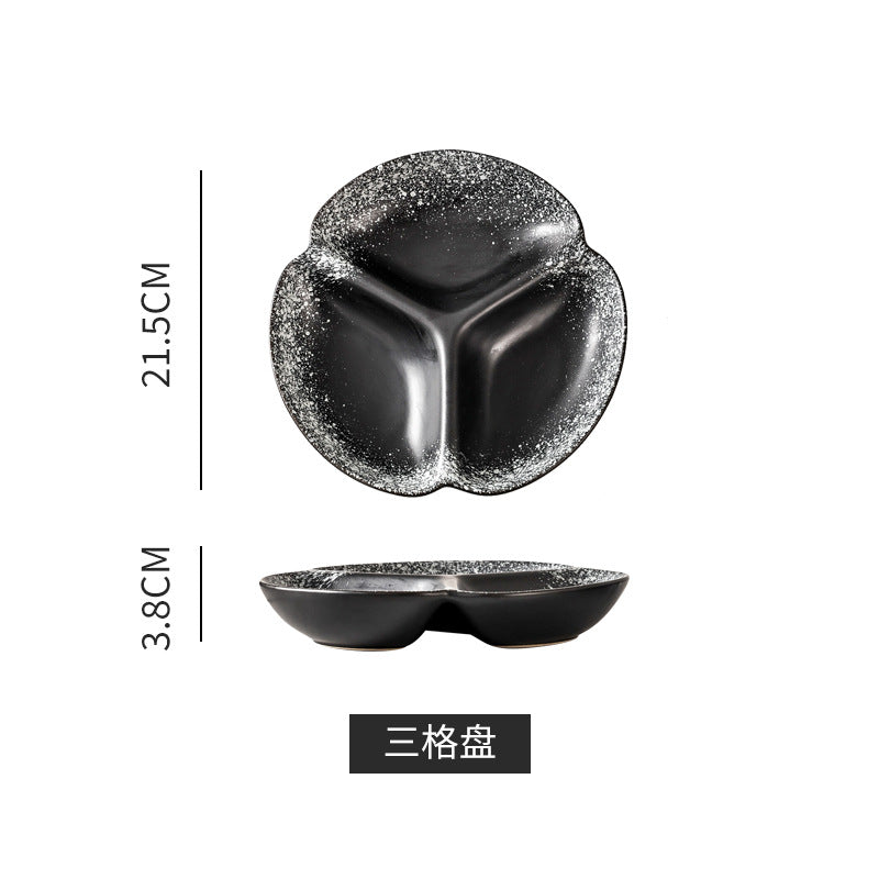 Japanese retro dessert plate - stylish & practical for home use - perfect for single servings, breakfast, snacks, and desserts