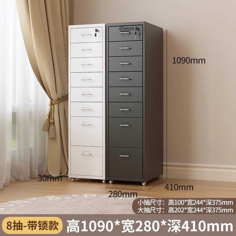 Haiermo cream style eight drawer cabinet movable desk under drawer cabinet living room bedroom room storage dopamine popular
