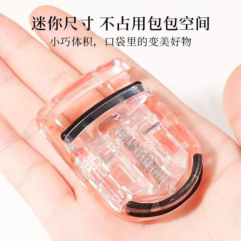 Rhino frameless wide-angle eyelash curler - no pinching, mini size for women, makeup artist-grade beauty tool