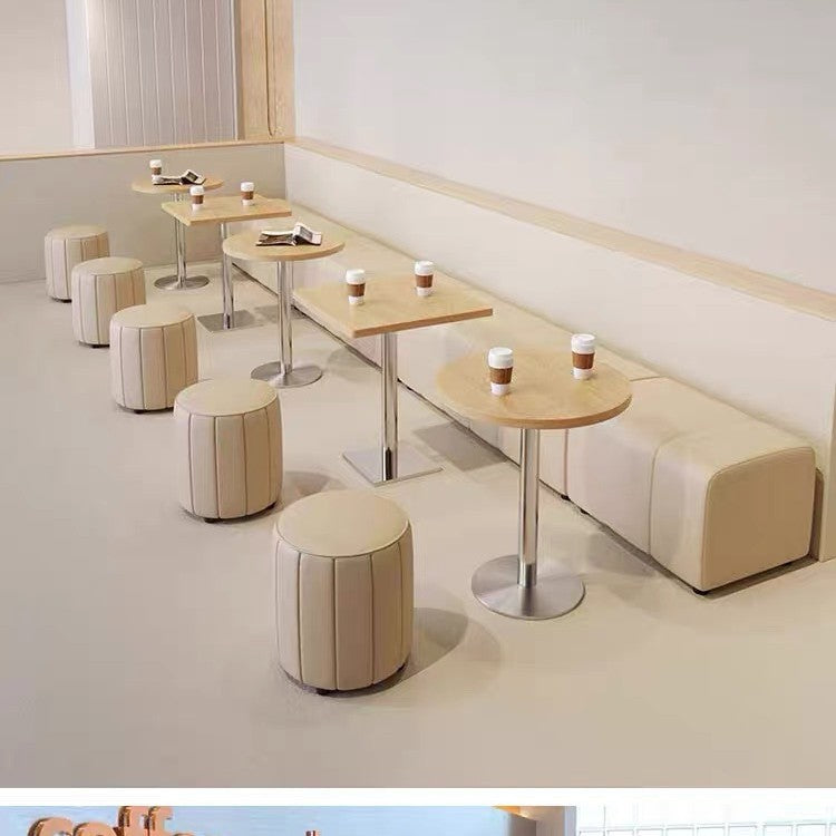 Internet celebrities without backrest card seat sofa shoe change stool leisure book bar cafe bench milk tea shop dessert shop commercial
