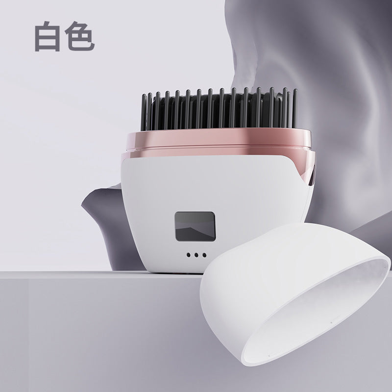 mini straightening comb is easy to carry and can be used to smooth hair without pulling it. warm ceramic heating reduces hair damage