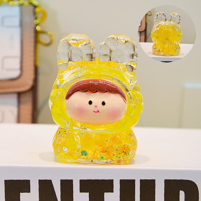 oversized three-dimensional quicksand KIKI shopping mall blind box figure desktop ornament car pendant DIY jewelry accessories