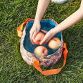 Foldable basin - portable travel round durable travel essential - outdoor water tank - portable bucket - collapsible wash basin