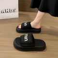 Trendy and comfortable embroidered letter flip-flops - 2026 indoor/outdoor fashion sandals - trendy and stylish women's platform slippers