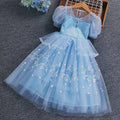 Girls' summer dress - stylish princess style  - baby girl puff sleeve mesh dress - wholesale foreign trade children's clothing