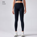 Fall and winter peach butt nude yoga pants women's outwear high waist elastic tight pants fleece-lined sports nine-point pants daw196