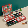 christmas spoon set - cartoon 304 stainless steel santa & reindeer spoons & forks - multi-piece gift box set