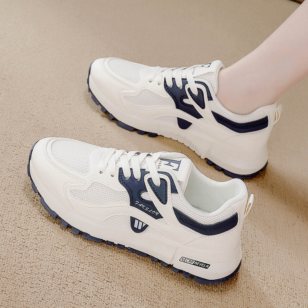 Argan shoes mesh 2025 spring new korean style chunky sneakers women's student platform athletic shoes women's casual shoes