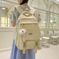 Simple solid color lightweight durable student backpack - available in small, medium, and large sizes - perfect for elementary, middle, high school, and university students