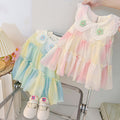 Baby girl summer new dress  new fashion gradient sweet princess style dress girls summer outfit
