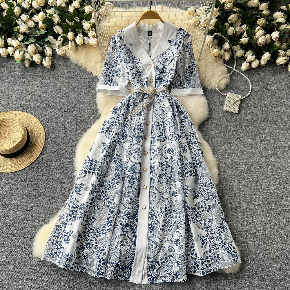 Cool wind classydressnew arrivalfrenchretroelegancelaceembroider waist long dress dress
