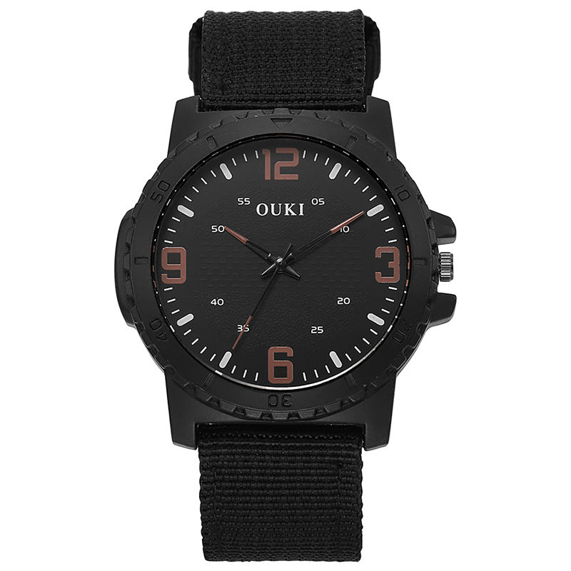 Trending fashion digital men's watch canvas strap quartz wristwatch - wholesale direct from manufacturer