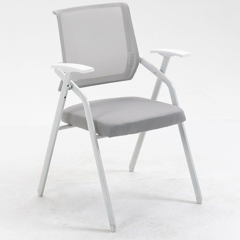 High-end training chair with tabletop, foldable with writing board, white office conference room desk and chair combo, conference chair