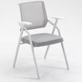 High-end training chair with tabletop, foldable with writing board, white office conference room desk and chair combo, conference chair