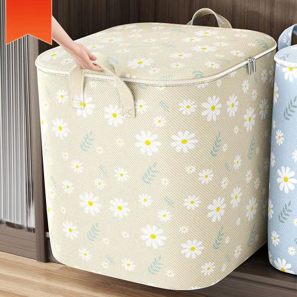 Thousand Birds Grid Quilt Storage Bag Wardrobe Clothing Organizing Storage Bag Moving Packing Bag Large Capacity Organizing Bag Wholesale