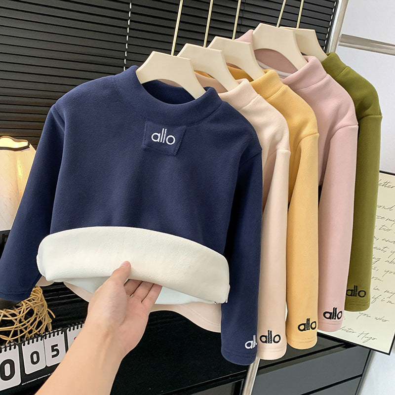 Long sleeveskidsgirlslooseletter bottom sweatshirt stylespring & fallprintingnew arrivalthickened baby boystops