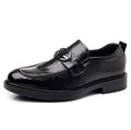 Business formal leather shoes for men live broadcast hand-grabbed pattern slip-on british style slip-on casual groom wedding suit shoes