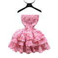 Frenchsweet atmosphere tube topdress women's summerstereo flower petites hot girl puffy short skirt