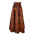 Fashion   skirt long african women's a-line tie back waist slimming look wax cloth large swing skirt