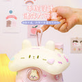 Trendy cartoon rabbit piggy bank - cute kids' creative house design, large capacity, easy access