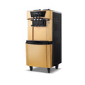 9228 ice cream machine - commercial automatic vertical three-color ice cream cone maker - gold finish, high production capacity