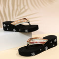 spring/summer new arrivals: plus size women's casual platform slides - two-strap flat heel sandals with rhinestone embellishments