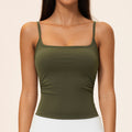 brushed yoga vest thin shoulder strap silm beauty back tops pilates yoga fitness sports vest 9666