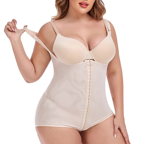 Cross-border zipper one-piece shapewear, postpartum belly closure, body sculpting, hip lift, waist gathering, women's underwear