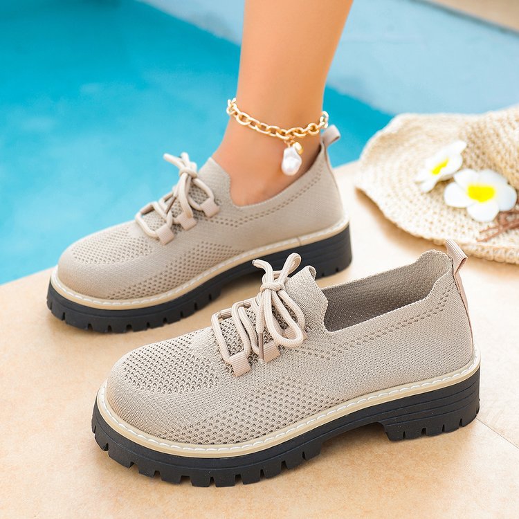 new arrival: plus-size flyknit platform loafers for cross-border e-commerce. sizes 36-43 available. wholesale options and dropshipping services available for  and