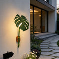 Outdoor waterproof artificial monstera wall light - perfect for villa courtyards, balconies, corridors, walkways, gardens, and patio decorative landscape lighting