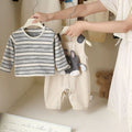 Autumsuit clothes overalls jumpsuit baby cute new arrival cartoon super cute spring & falltwo-piece set trendy