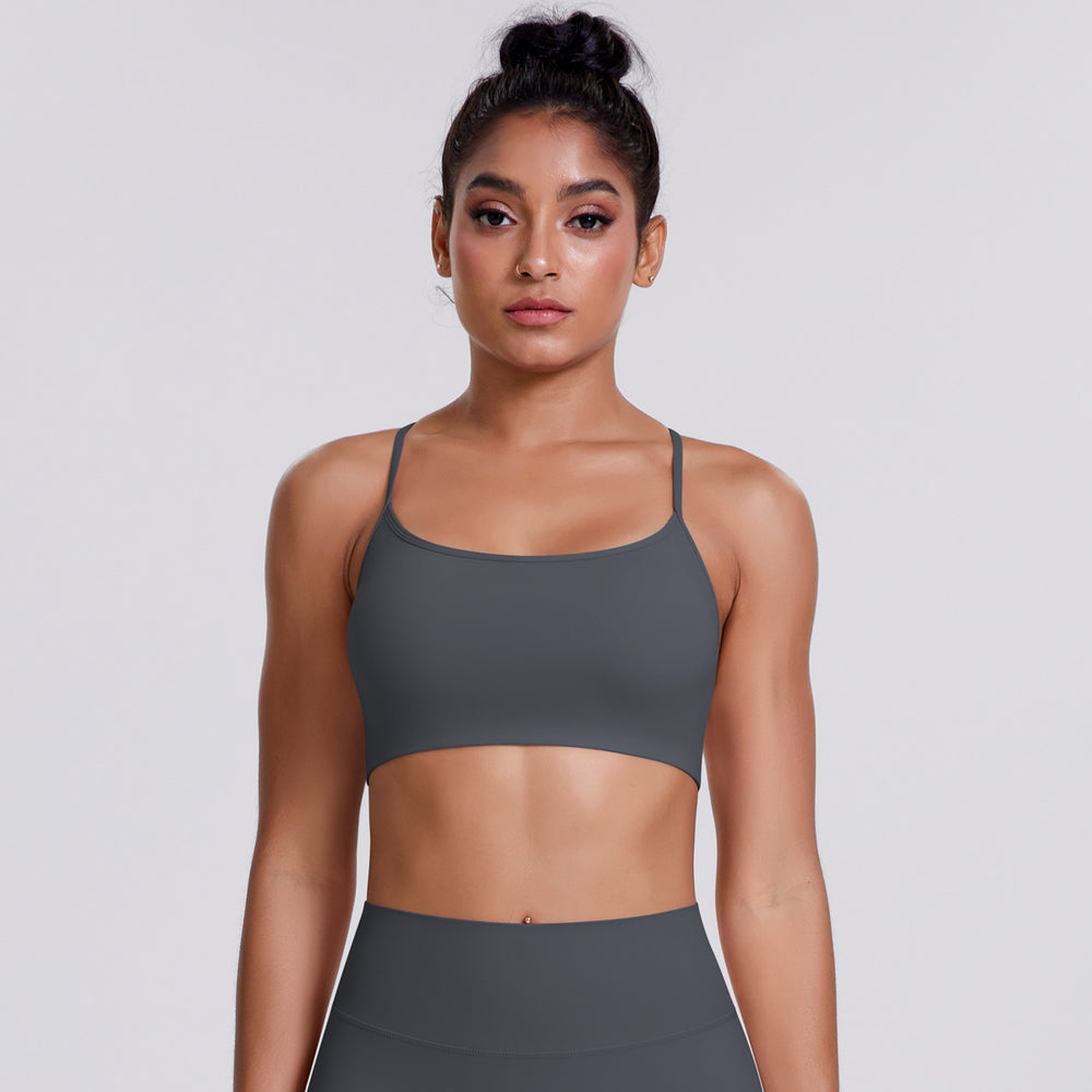 New cloud-feel yoga top: criss-cross back yoga bra tank top - breathable, quick-drying fitness sports bra for women