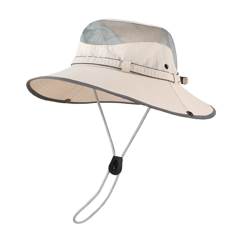 Men's and women's summer breathable quick-drying sun protection big-brimmed sun hat mountaineering hat wild hiking fishing sun protection bucket hat