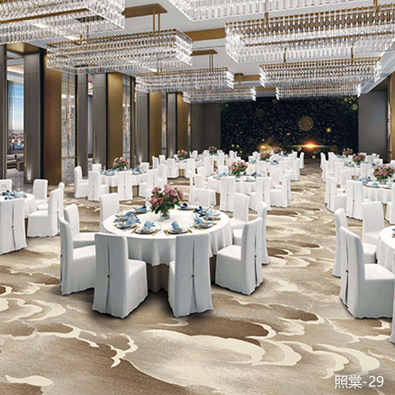 Professionally customized star-rated hotel carpet, banquet hall large area full coverage, reception conference hall wool nylon b1 carpet