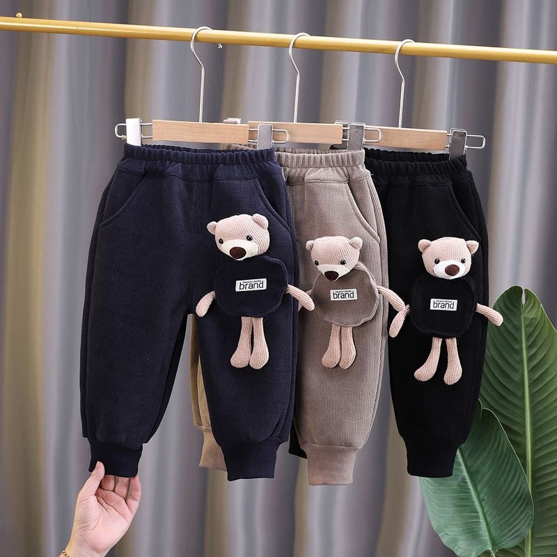 Kids' pants: new autumn/winter  collection - boys' and girls' athletic pants, baby outerwear, cartoon design, loose fit for toddlers and young children