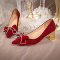 Wedding shoes for women 2022 new arrival rhinestone high heels bridal shoes thick heel toast shoes flatsplus sizechinoiserie wedding shoes