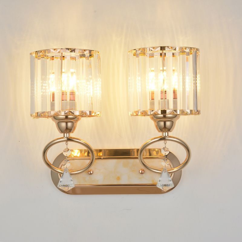 New arrival modern high-end glare bar aisle corridor living room bedroom bedside room double-headed crystal light luxury wall lamp