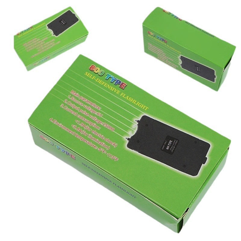Cross-border self-defense 800 flashlight mini self-defense flashlight stick box color box manufacturer wholesale