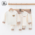Baby spring & fall separatessuitautum cotton baby autumn clotheslong johnshigh waist belly protection bottom baby clothes