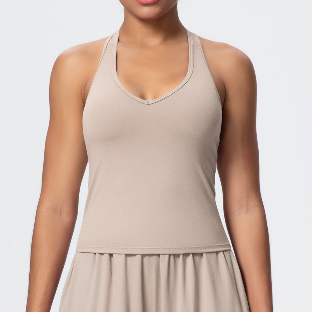 new arrival brushed yoga vest sexyv neck tight back sports intimates running training fitness vest