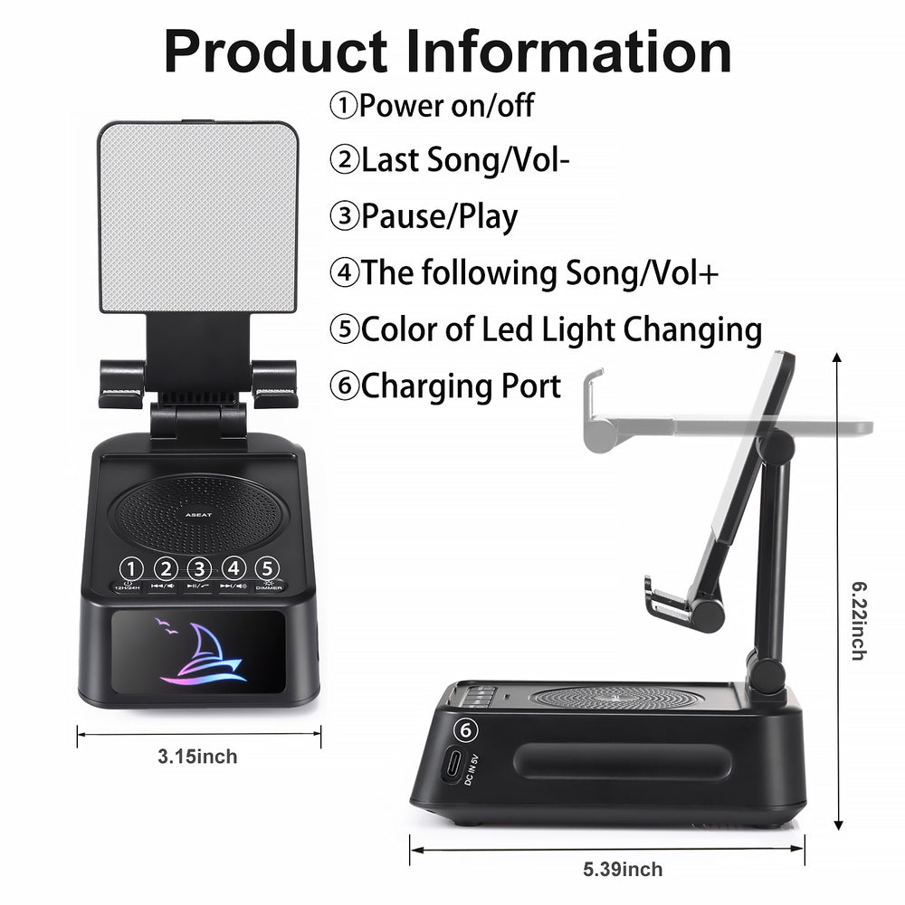 F20pro creative phone stand, smart home brand, multifunctional bluetooth speaker, lazy stand 3-in-1