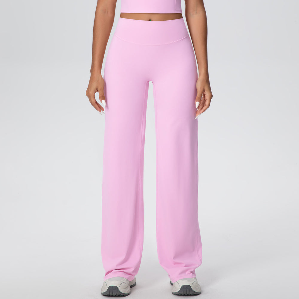 nude feel tight yoga pants high waist hip straight-leg pants looseslimming look outdoor sports running fitness pants