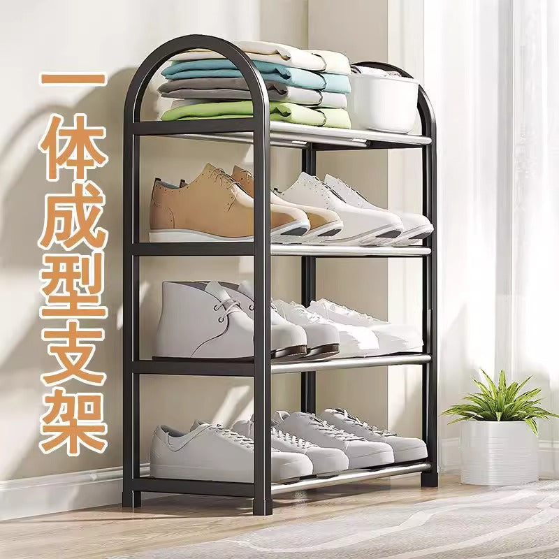 Stainless steel shoe rack reinforced thickened simple shoe rack dormitory shoe rack multi-layer for home bathroom door storage shoe rack